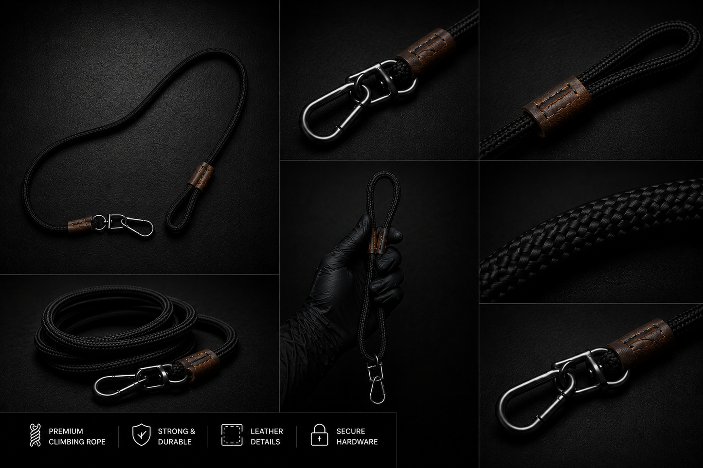 The Sentinel Leash - Black